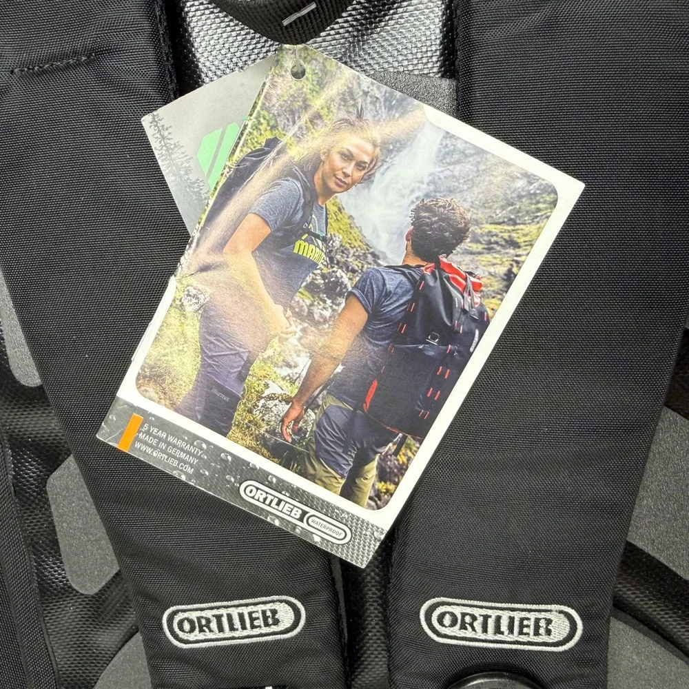 Ortlieb Velocity Design Kaleidoscope‎ 24L Waterproof Backpack Black Teal NEW